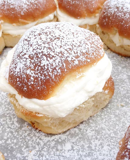 Swedish Semlor (Lent Cream Buns with Cardamom & Almond Paste)