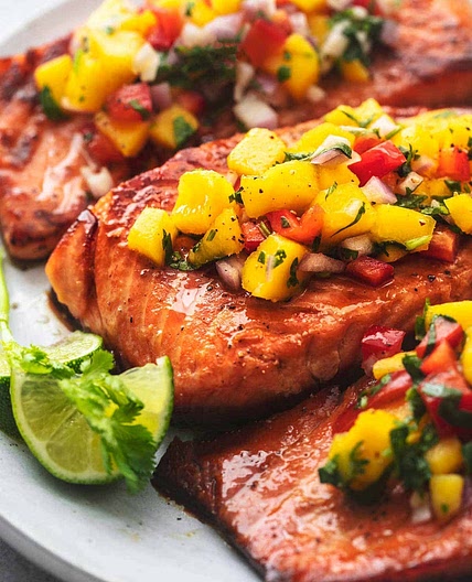 Honey Lime Salmon with Mango Salsa