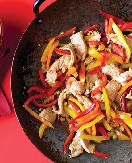 Stir-Fried Honey-Ginger Chicken with Peppers