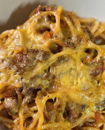 School Cafeteria Spaghetti