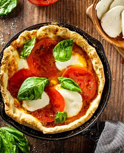 Homemade Cast Iron Pizza