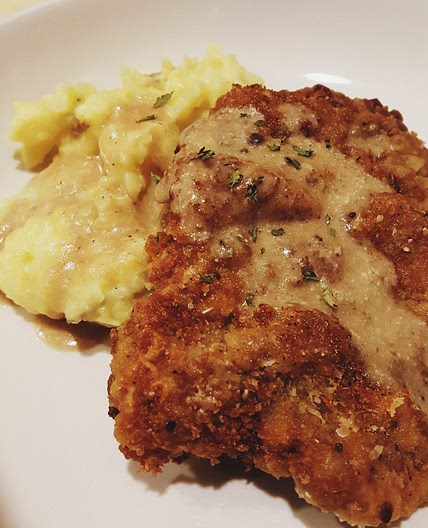 Country Fried Steak with Cream Pan Gravy