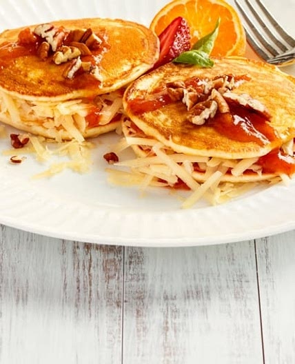 Cheddar and Jam Pancake Sandwich