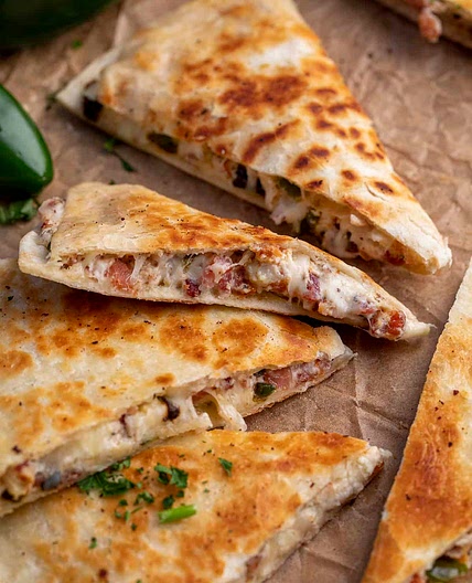 Jalapeno Popper Quesadillas