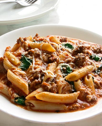 Beef and Spinach Pasta