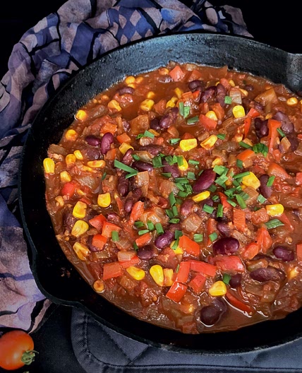 Red Pepper Chilli Sin Carne (Vegetable Chilli)