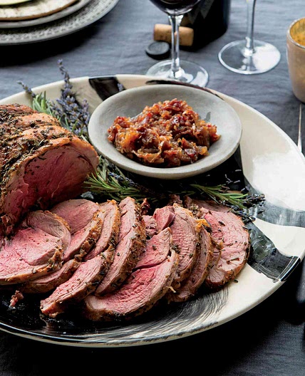 Roast Leg of Lamb with Rosemary and Lavender