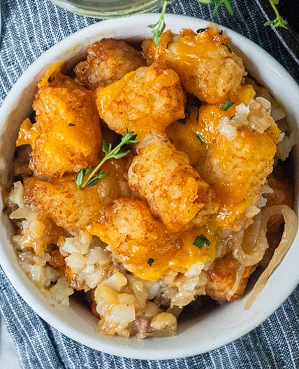French Onion Tater Tot Casserole