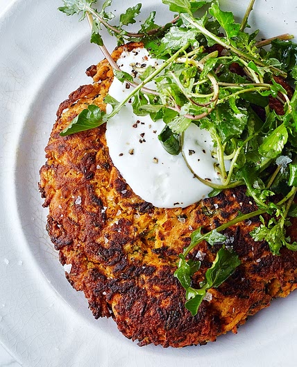Carrot Pancakes With Salted Yogurt