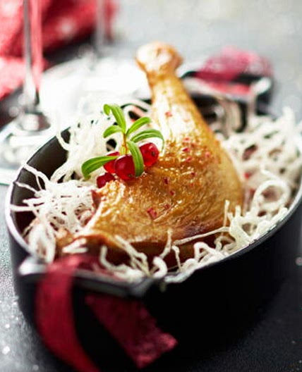 Cuisse de canette rôtie