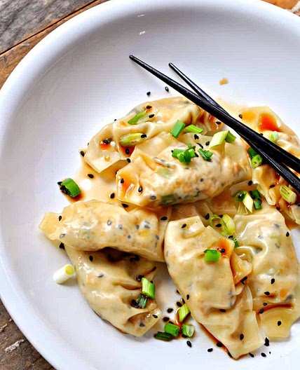 Vegan Sesame Tofu Dumplings