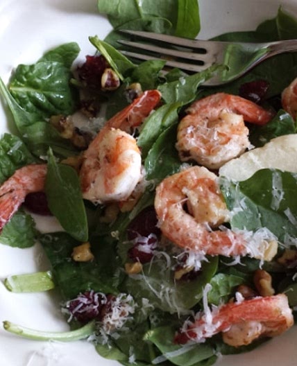 Rustic Spinach and Shrimp Salad
