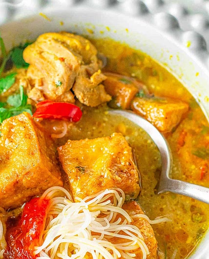Chicken Curry Laksa Soup
