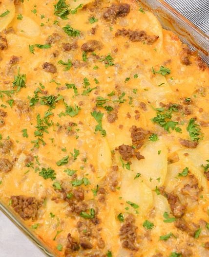 Cheesy Hamburger Potato Casserole