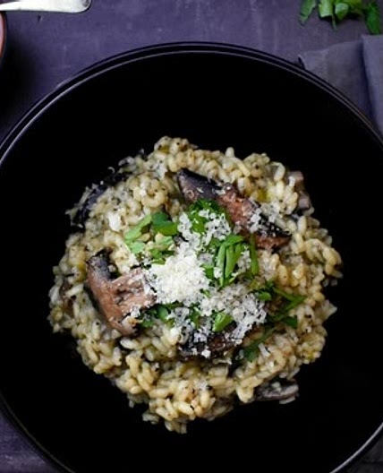 Creamy Mushroom and Leek Risotto