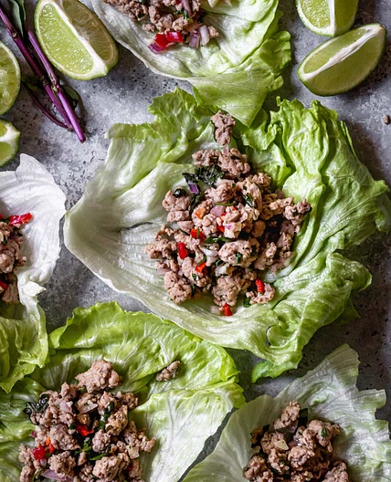 Ground Pork Lettuce Wraps