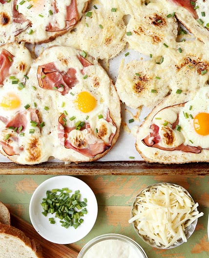 Sheet Pan Croque Madame Egg-In-A-Hole