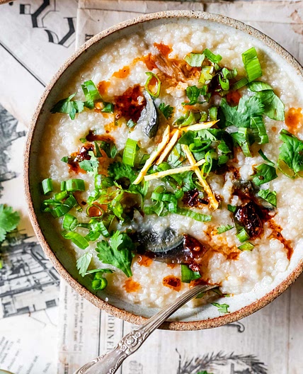 Century Egg Congee with Pork