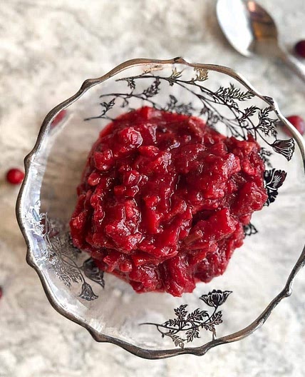 Low FODMAP Cranberry Walnut Chutney