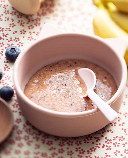 Mango, Banana and Blueberry Purée