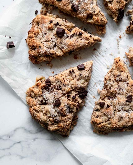 Pear and Dark Chocolate Scones