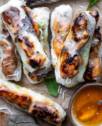 Fresh & Easy Lemongrass Chicken Spring Rolls