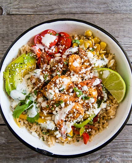Chipotle Shrimp Fajita Bowls