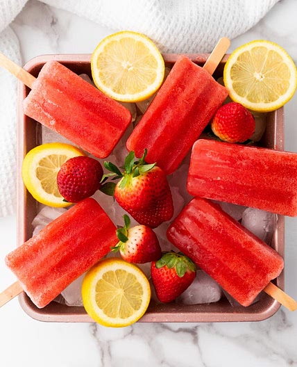 Strawberry Popsicles