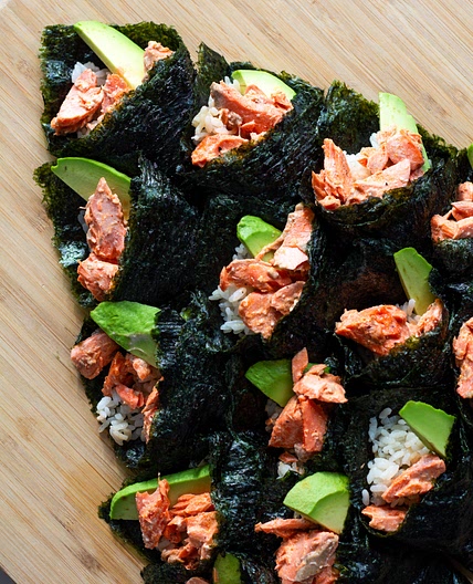 Salmon Hand Roll Christmas Tree