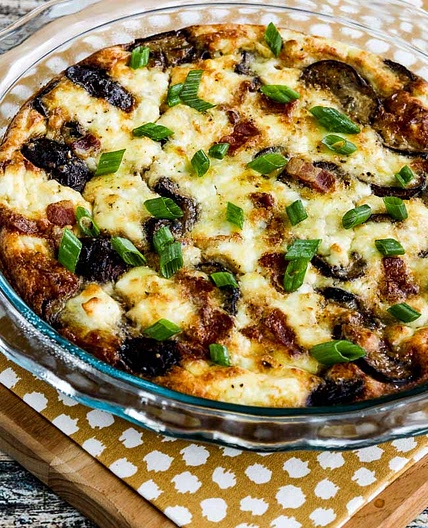 Bacon Mushroom Crustless Quiche