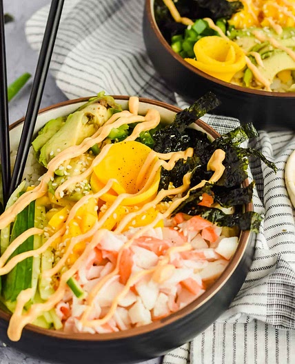 Homemade California Poke Bowls