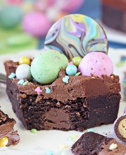 Frosted Easter Brownies