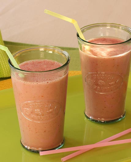 Smoothie de morango e banana