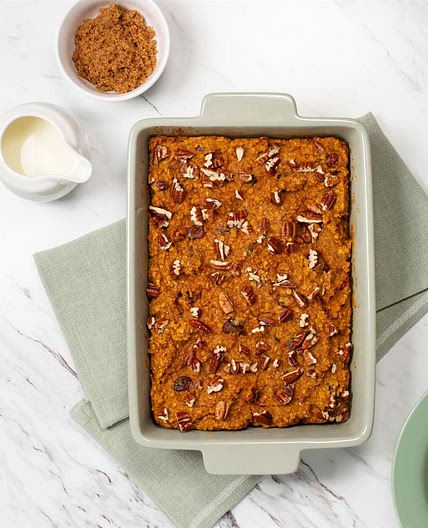 Pumpkin-Pecan Baked Oatmeal