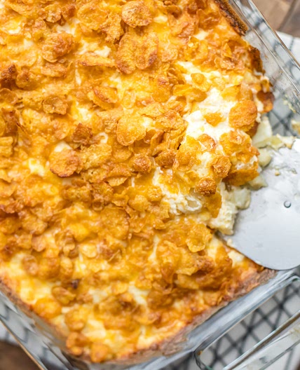 Cheesy Potatoes W/ Corn Flakes