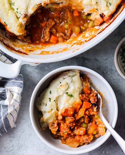 Mashed Cauliflower Shepherd's Pie