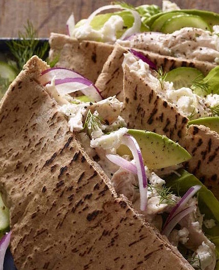 Greek Chicken Stuffed Pitas