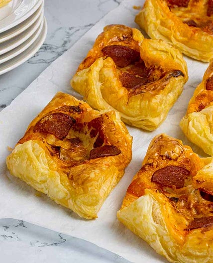 Pepperoni and Cheese Puffs