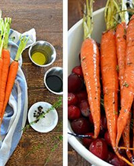 Simple Honey Maple Glazed Carrots