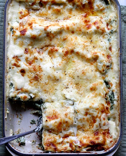 White Spinach Lasagna