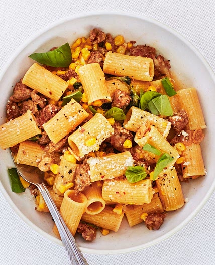 Corn and Sausage Pasta