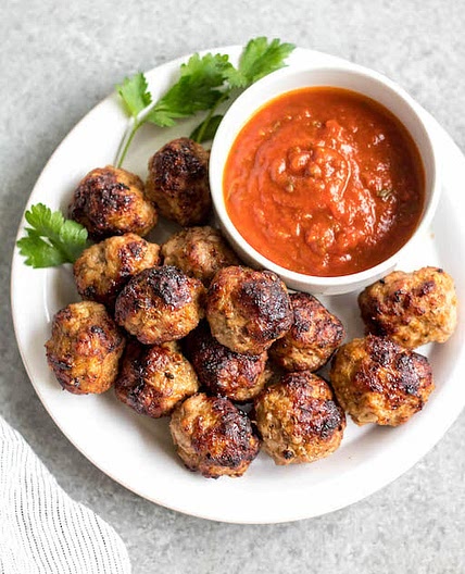 Air Fryer Pork Meatballs: Whole30, Paleo, Gluten-Free, Keto