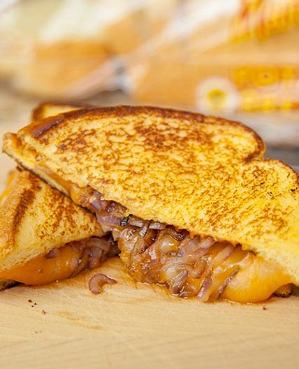 BBQ and Caramelized Onion Grilled Cheese