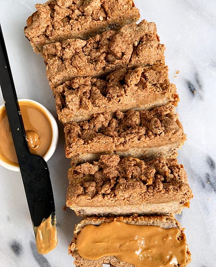 The Dreamiest Vegan Banana Bread Crumb Cake