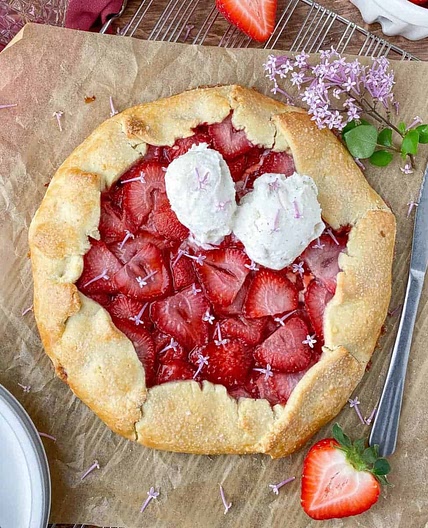 Lilac Strawberry Galette