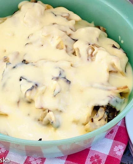 Roasted Cabbage with Cheese Sauce