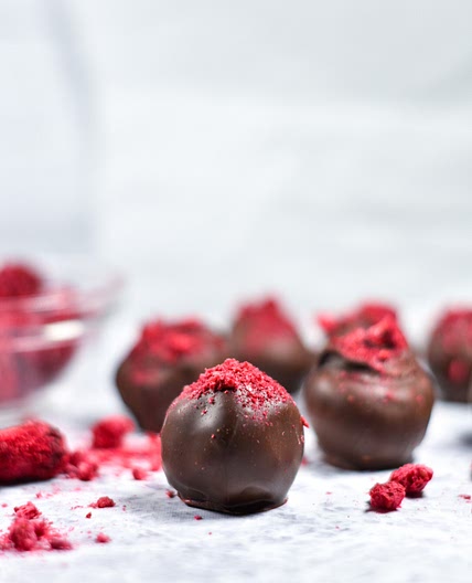 Dark Chocolate Raspberry Truffles