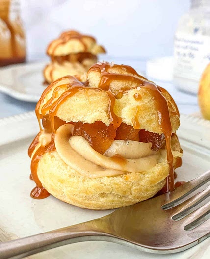 Caramel Apple Cream Puffs