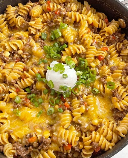 BBQ Beef Pasta Skillet