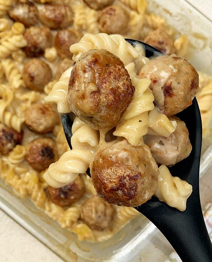 Swedish Meatball Pasta Bake